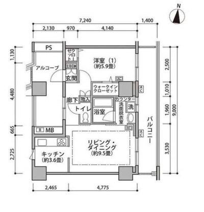 東雲キャナルコートCODAN19号棟の物件間取画像