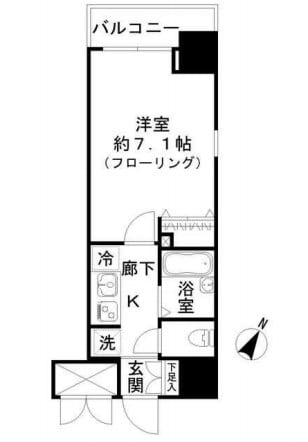 アフェクシオン日本橋人形町の物件間取画像