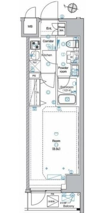 アンベリール亀戸パークの物件間取画像