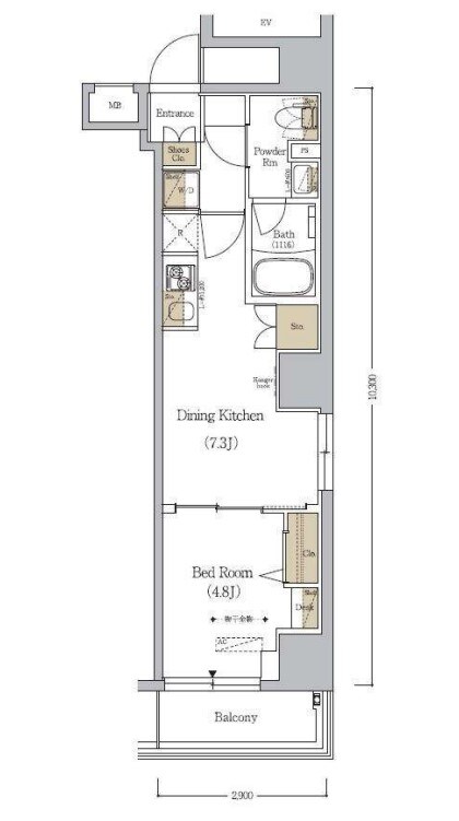 アーバネックス日本橋人形町の物件間取画像
