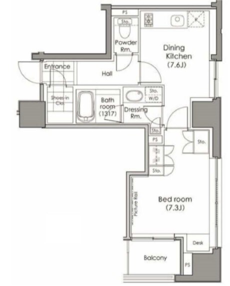 パークハビオ水天宮前の物件間取画像