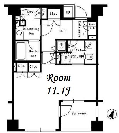 パークアクシス日本橋人形町の物件間取画像