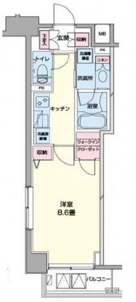 プライムアーバン日本橋浜町の物件間取画像