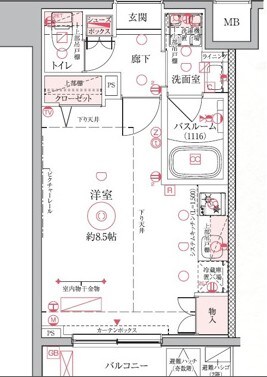 クレヴィスタ押上の物件間取画像