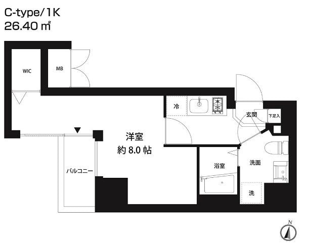 コスモリード錦糸町の物件間取画像