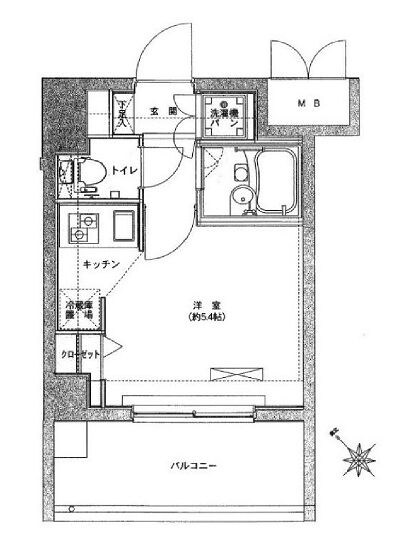 ドルチェ月島弐番館の物件間取画像