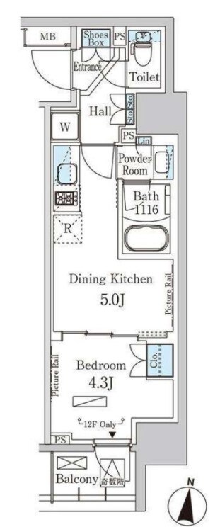 パークアクシス森下の物件間取画像
