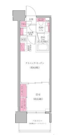レジディア門前仲町プレイスの物件間取画像