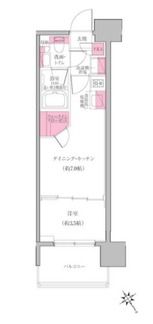 レジディア門前仲町プレイスの物件間取画像