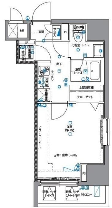 パティーナ月島の物件間取画像