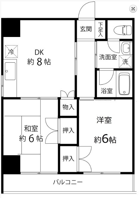 ティーズガーデン大島（T's garden大島）の物件間取画像