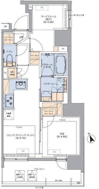 トラディティオ門前仲町の物件間取画像