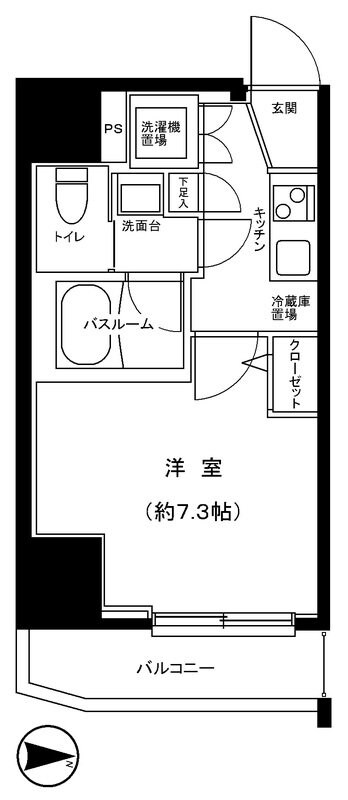 スカイコートプライム亀戸の物件間取画像