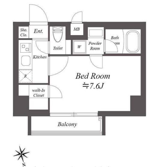 ルクレ木場親水公園の物件間取画像