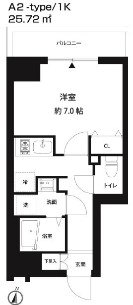 コスモリード錦糸町の物件間取画像