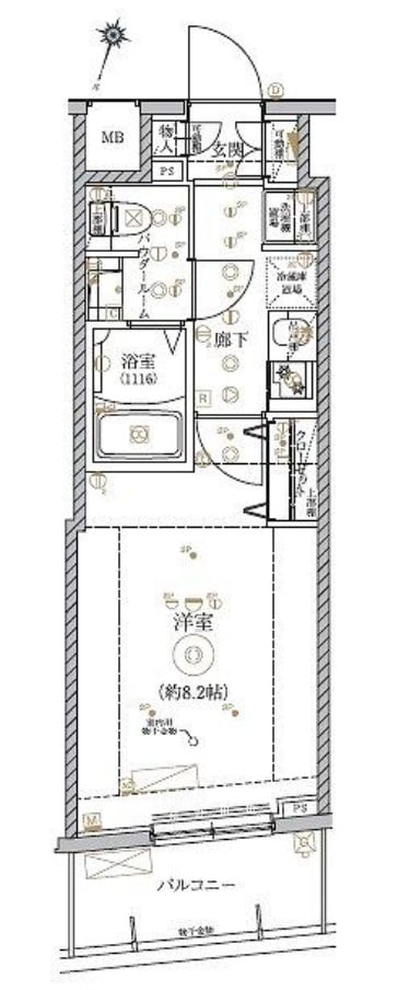 RELUXIA門前仲町（リルシア門前仲町）の物件間取画像