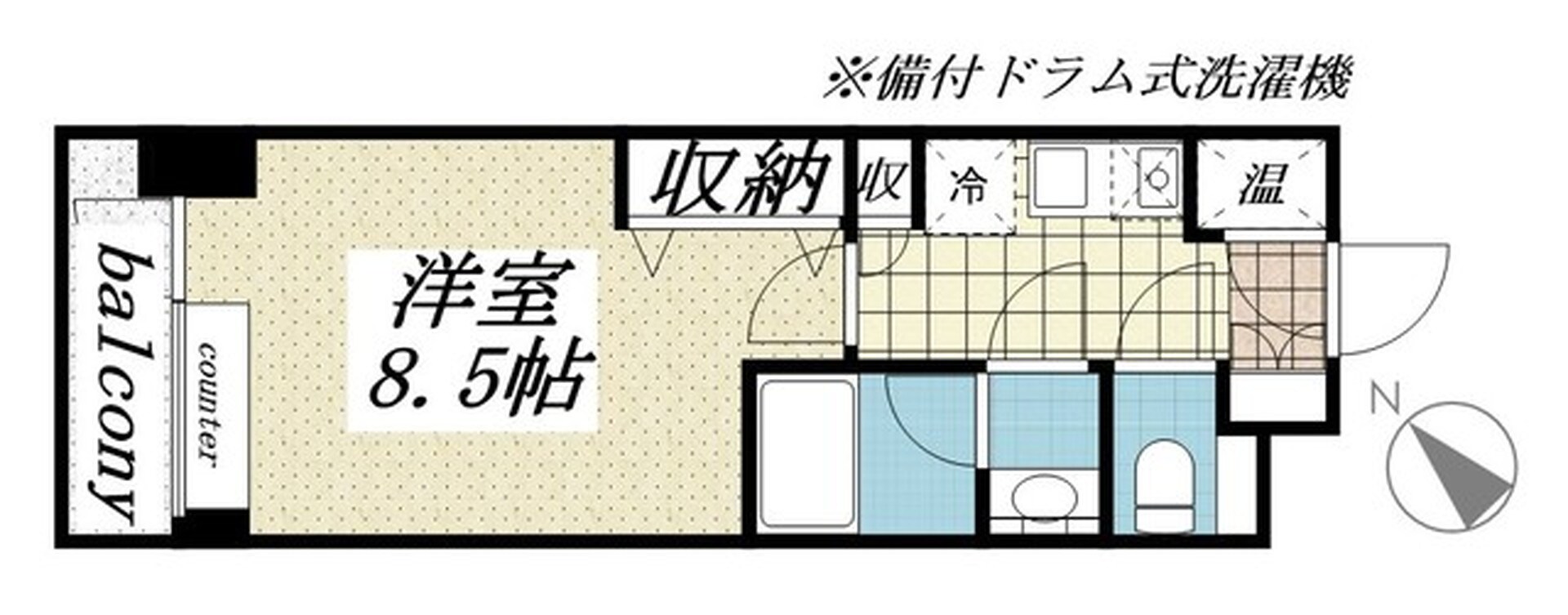 メゾン・ド・ヴィレ日本橋中洲の物件間取画像