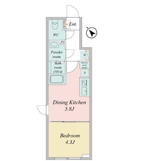 ライブフラット門前仲町（旧グローリオシェルト門前仲町II）の物件間取画像