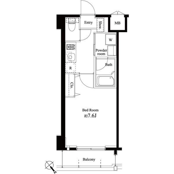 ハーモニーレジデンス門前仲町の物件間取画像