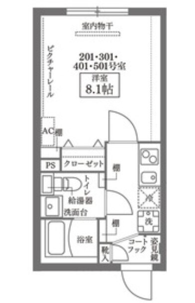 ココキューブ日本橋水天宮の物件間取画像