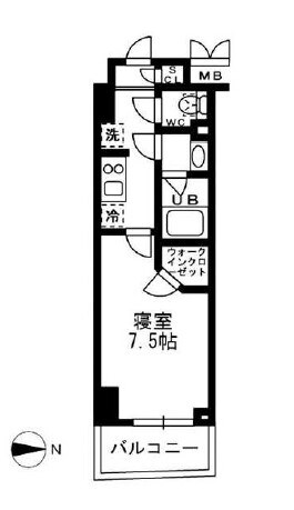 レジディア亀戸の物件間取画像