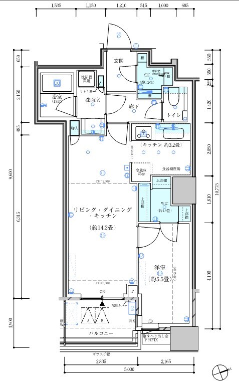 パークタワー勝どきサウスの物件間取画像