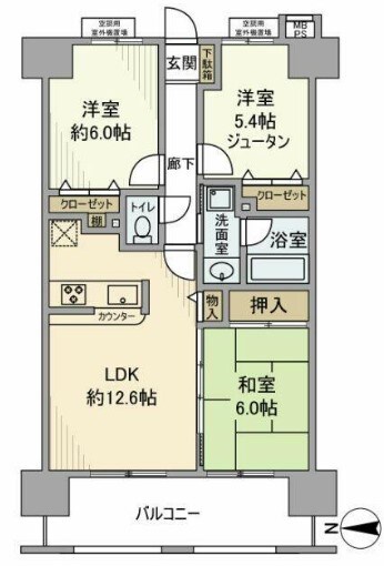 ライオンズステージキャピタルイーストの物件間取画像