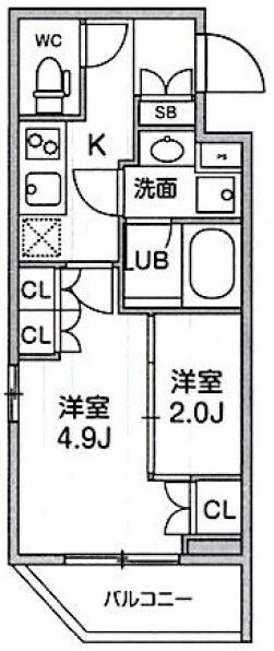 リテラス清澄白河の物件間取画像