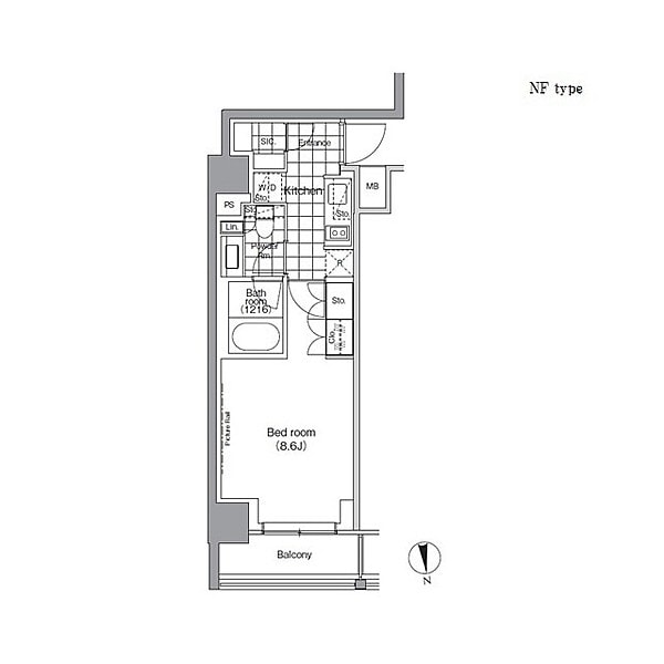 パークハビオ門前仲町の物件間取画像