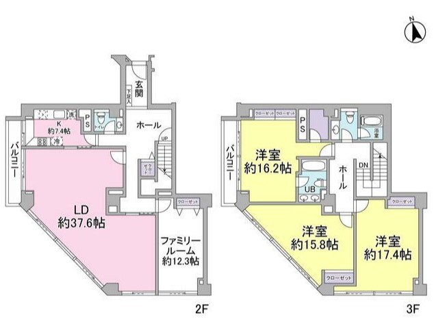 麻布マナーの物件間取画像