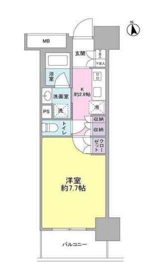 スタイリオ品川中延の物件間取画像