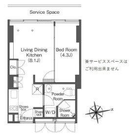 ウエリスアーバン品川タワーの物件間取画像