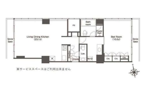 ウエリスアーバン品川タワーの物件間取画像