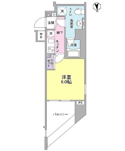 メインステージ白金高輪駅前の物件間取画像