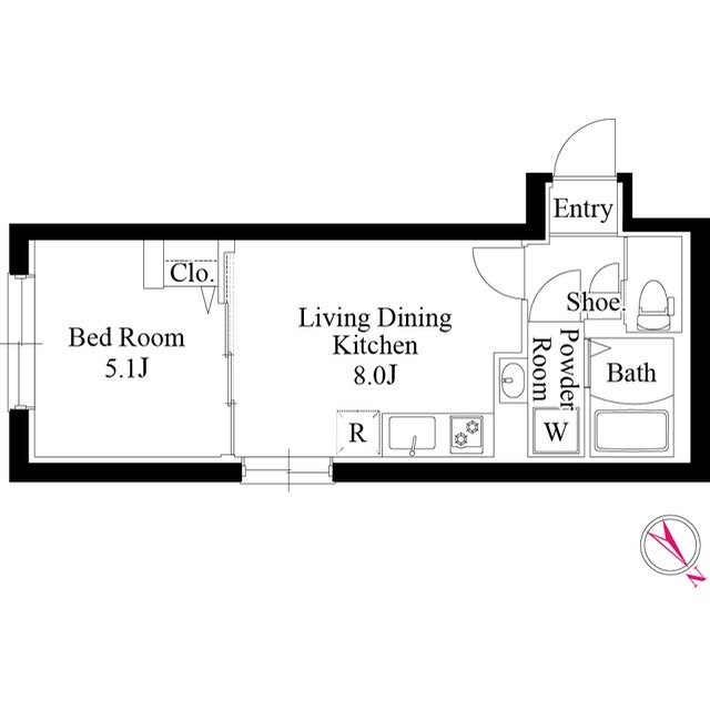 エルファーロ赤坂の物件間取画像