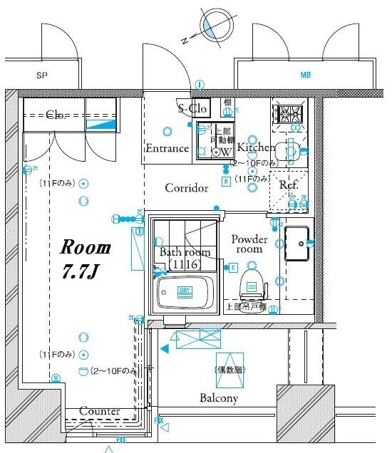 ザ・タワー芝浦の物件間取画像