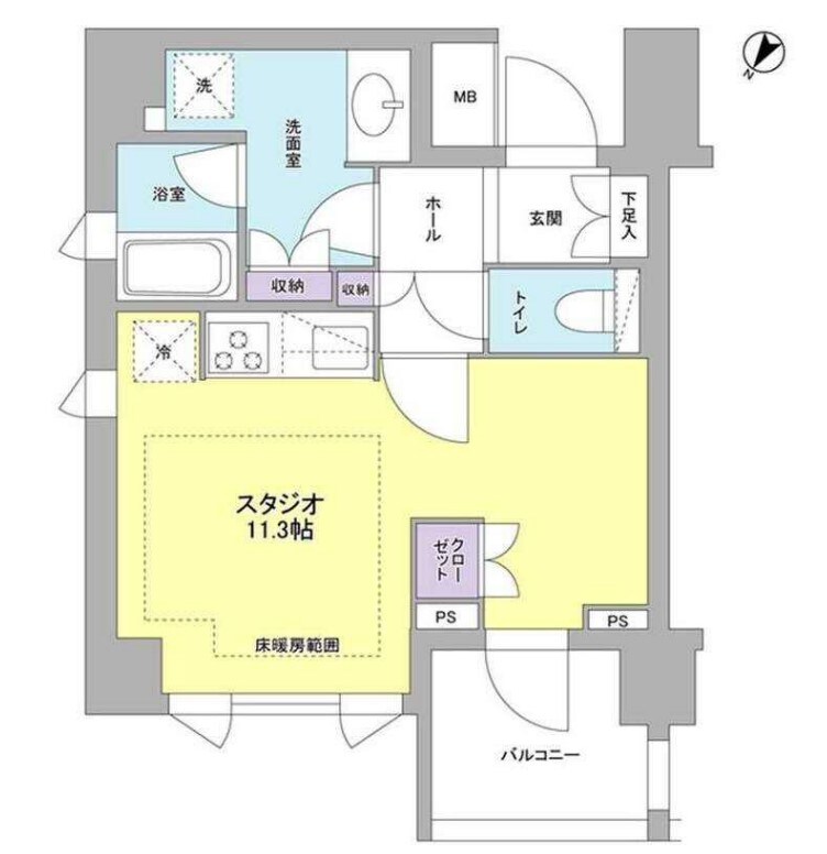 リヴェール赤坂の物件間取画像