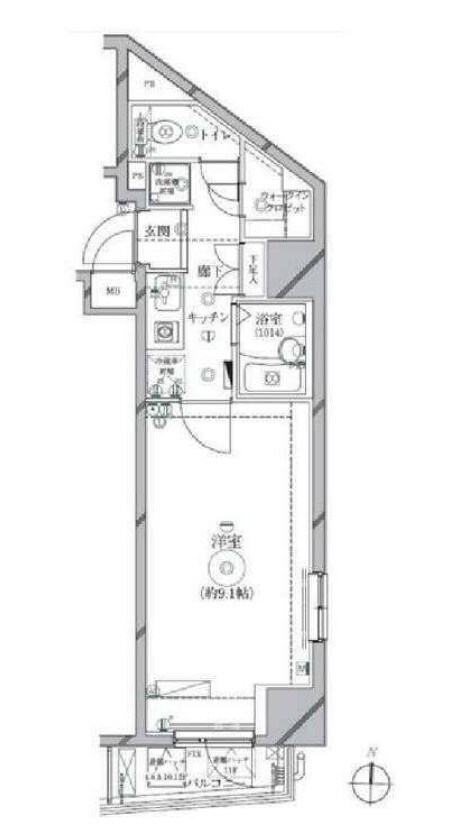 リクレイシア西麻布I番館の物件間取画像