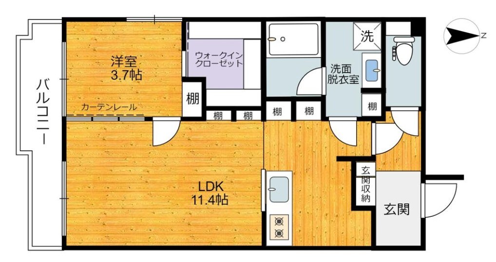 プランドール西品川の物件間取画像