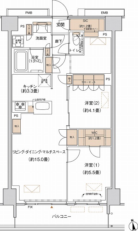 プライムネクサス大森北の物件間取画像