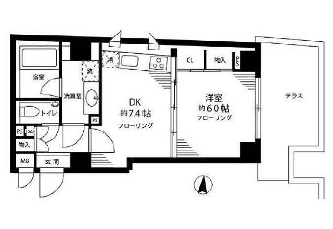 クレア白金高輪の物件間取画像