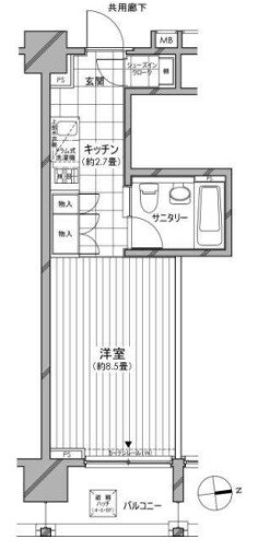 カスタリア麻布十番七面坂の物件間取画像