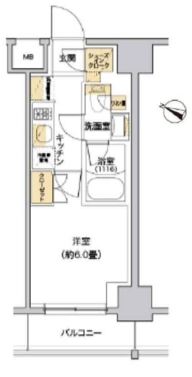 リビオメゾン戸越銀座の物件間取画像