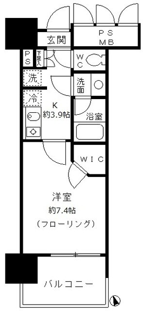 フォンテーヌ芝浦の物件間取画像