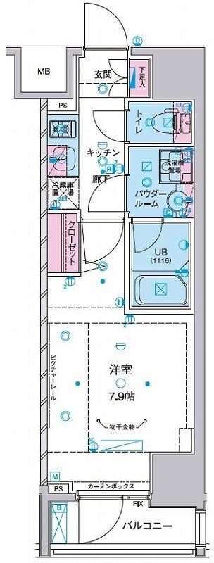 ジェノヴィア麻布十番グリーンヴェールの物件間取画像