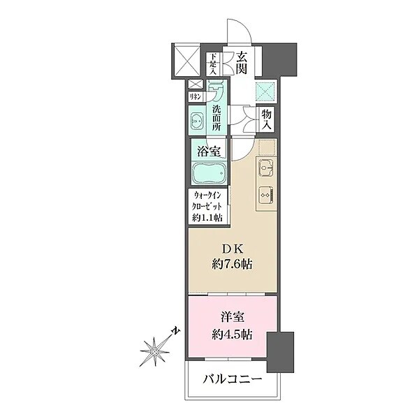 ザ・パークワンズ渋谷本町の物件間取画像