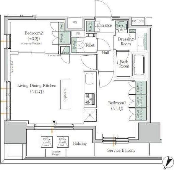 ONE ROOF RESIDENCE TAMACHIの物件間取画像