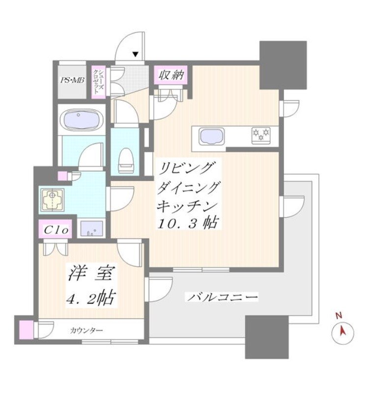 リビオレゾン新橋nexの物件間取画像