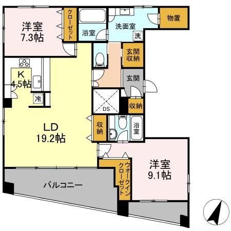 六本木コートの物件間取画像