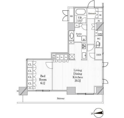ジェイピーノイエ恵比寿西（ＪＰ ｎｏｉｅ　恵比寿西）の物件間取画像